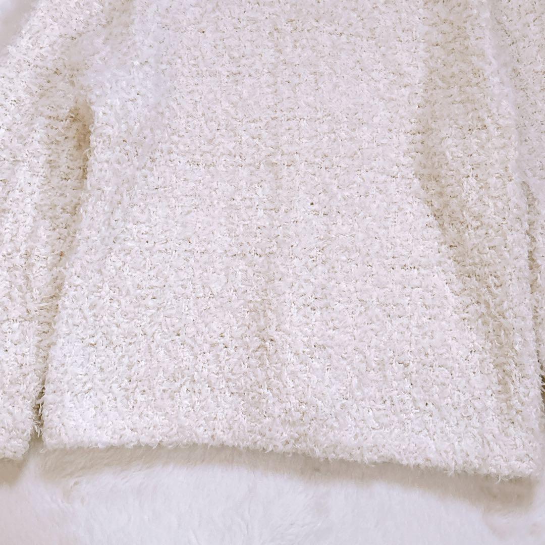 極美品♡BABYLONE バビロン ツイードニットジャケット ホワイト 25SS