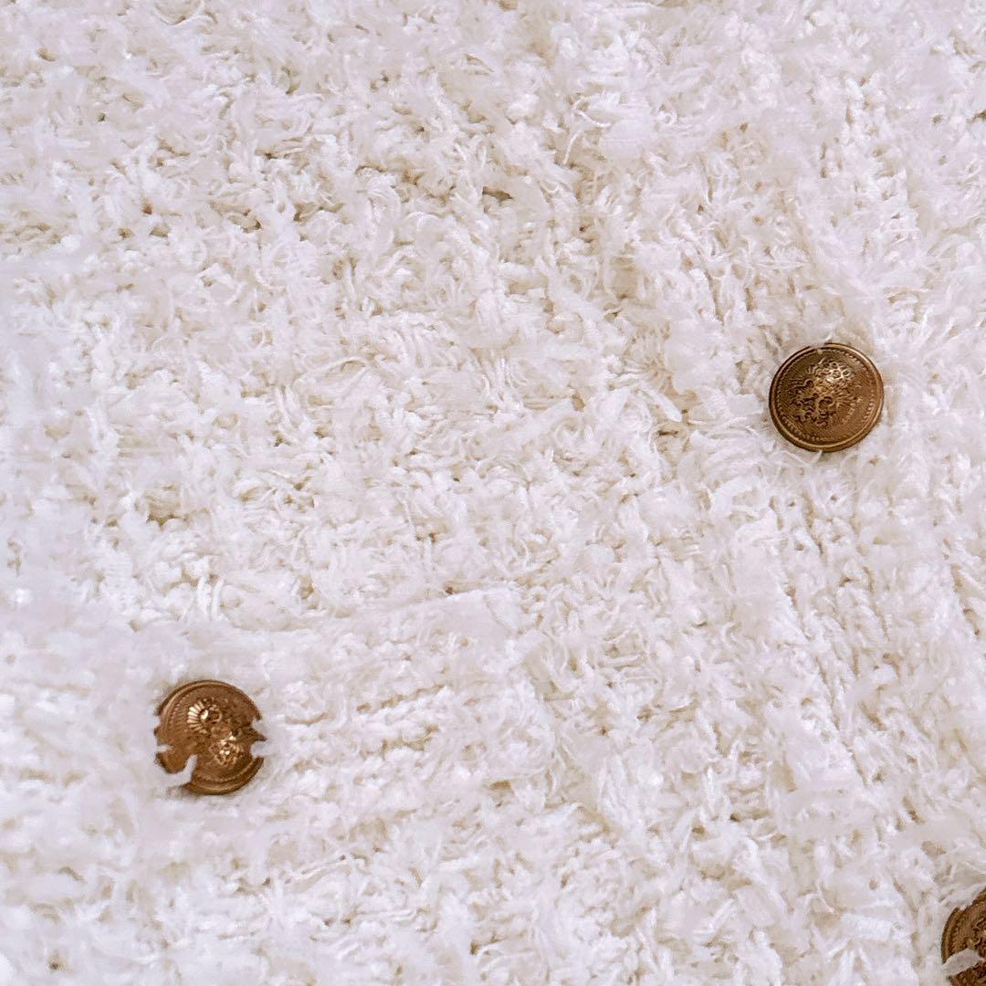 極美品♡BABYLONE バビロン ツイードニットジャケット ホワイト 25SS