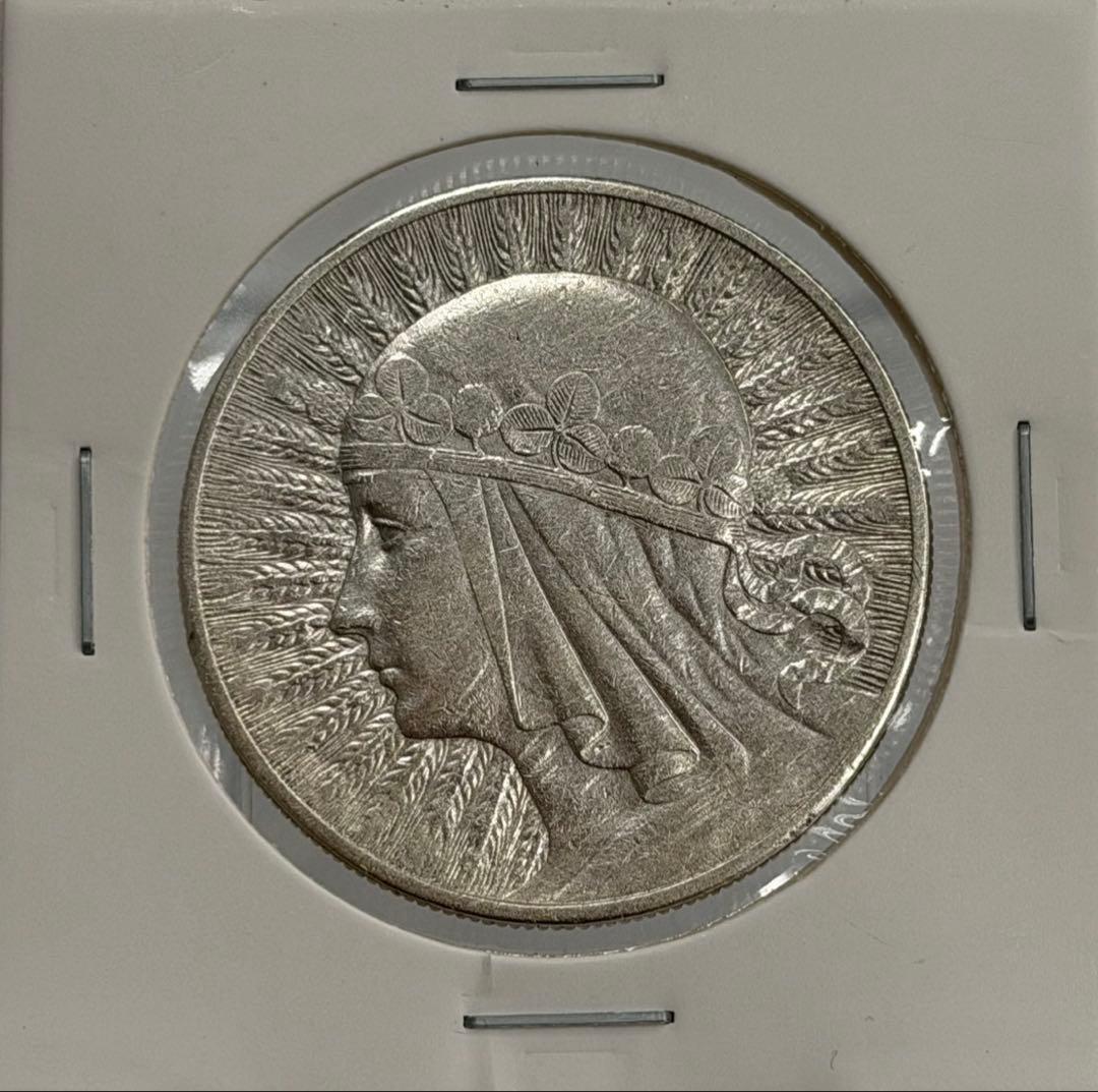 1932年ポーランド ヤドヴィガ女王 10ズロチ銀貨 美品❗️