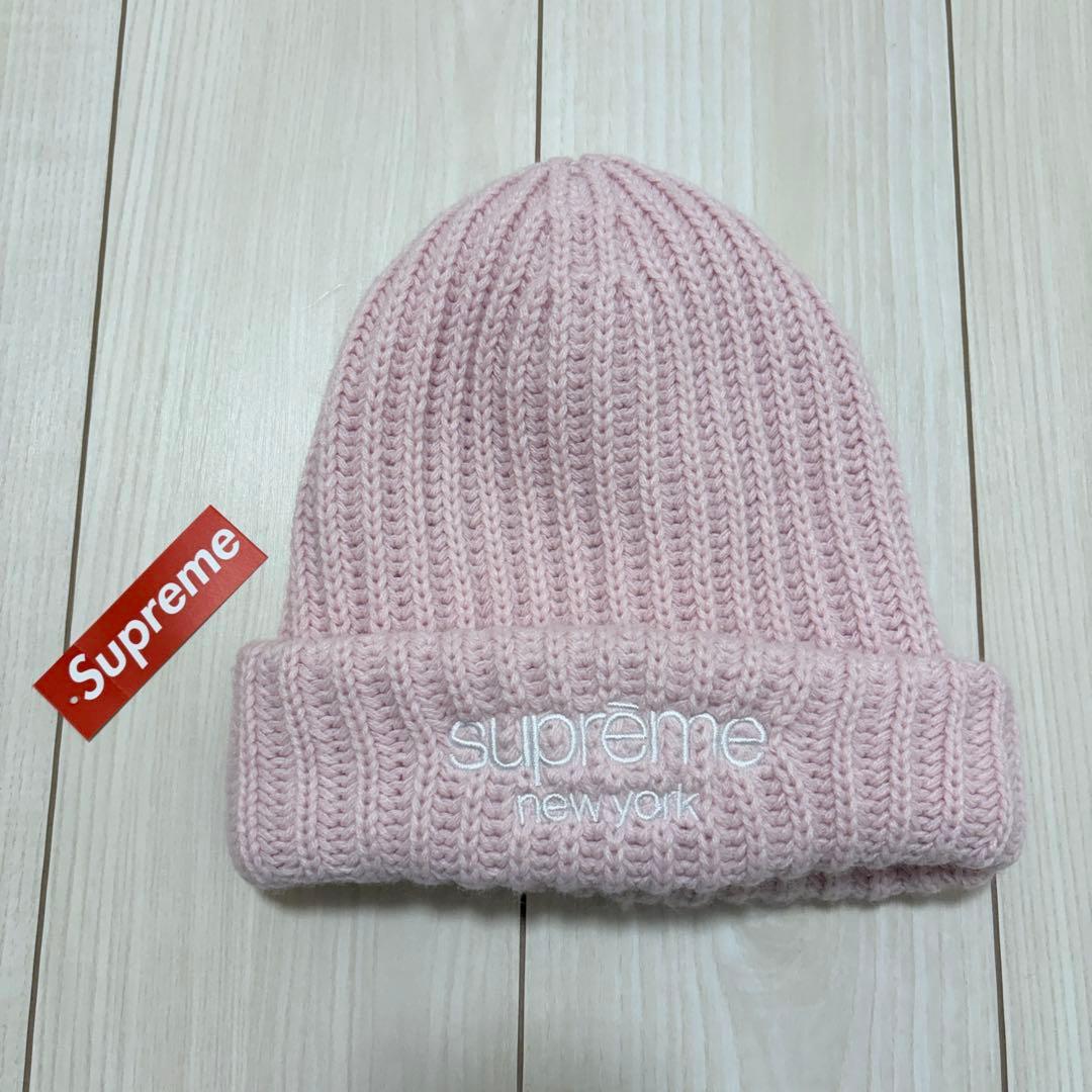 【Supreme 】Classic Logo Beanie Pink