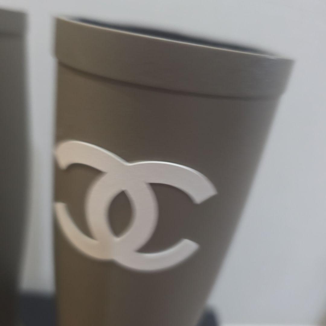 CHANEL レインブーツカーキ ダブルCCロゴ