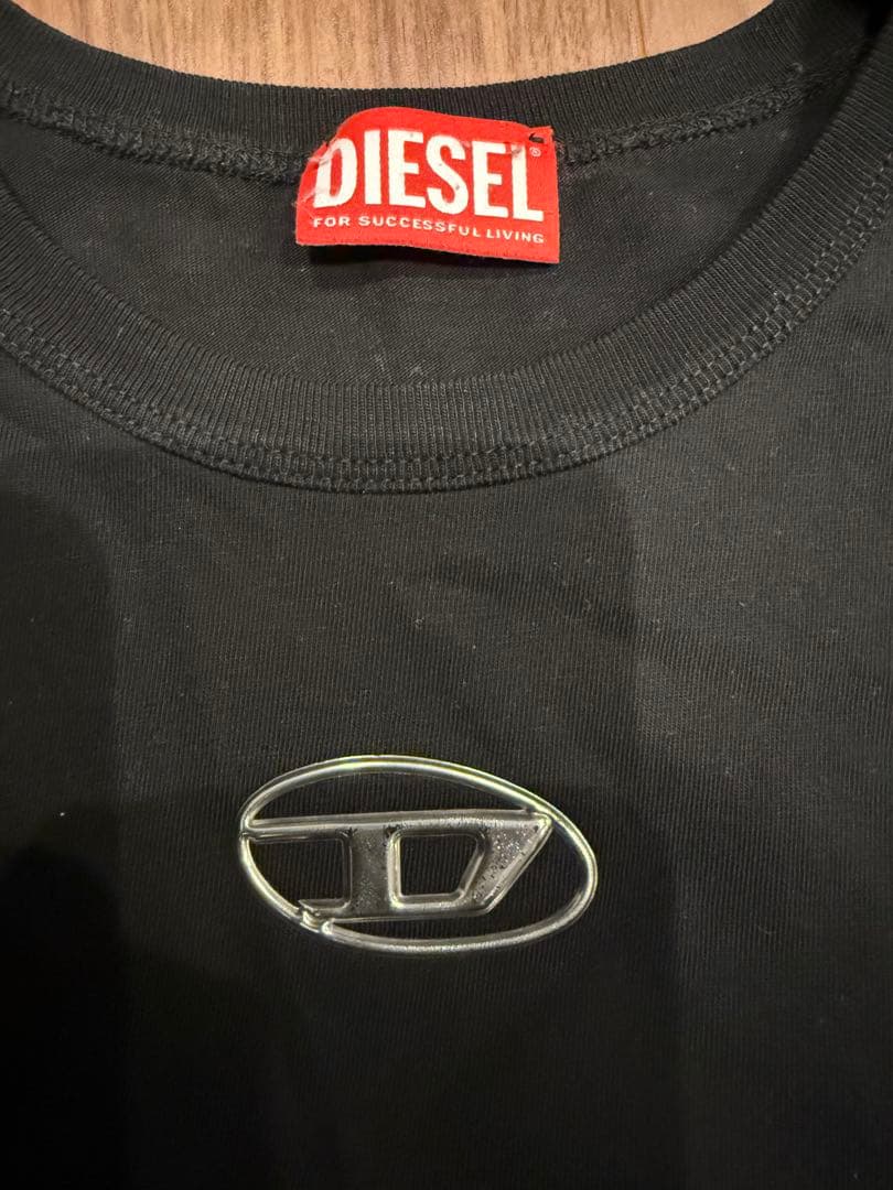 【美品】DIESEL ディーゼル 半袖Tシャツ ロゴ入り 黒 ブラック