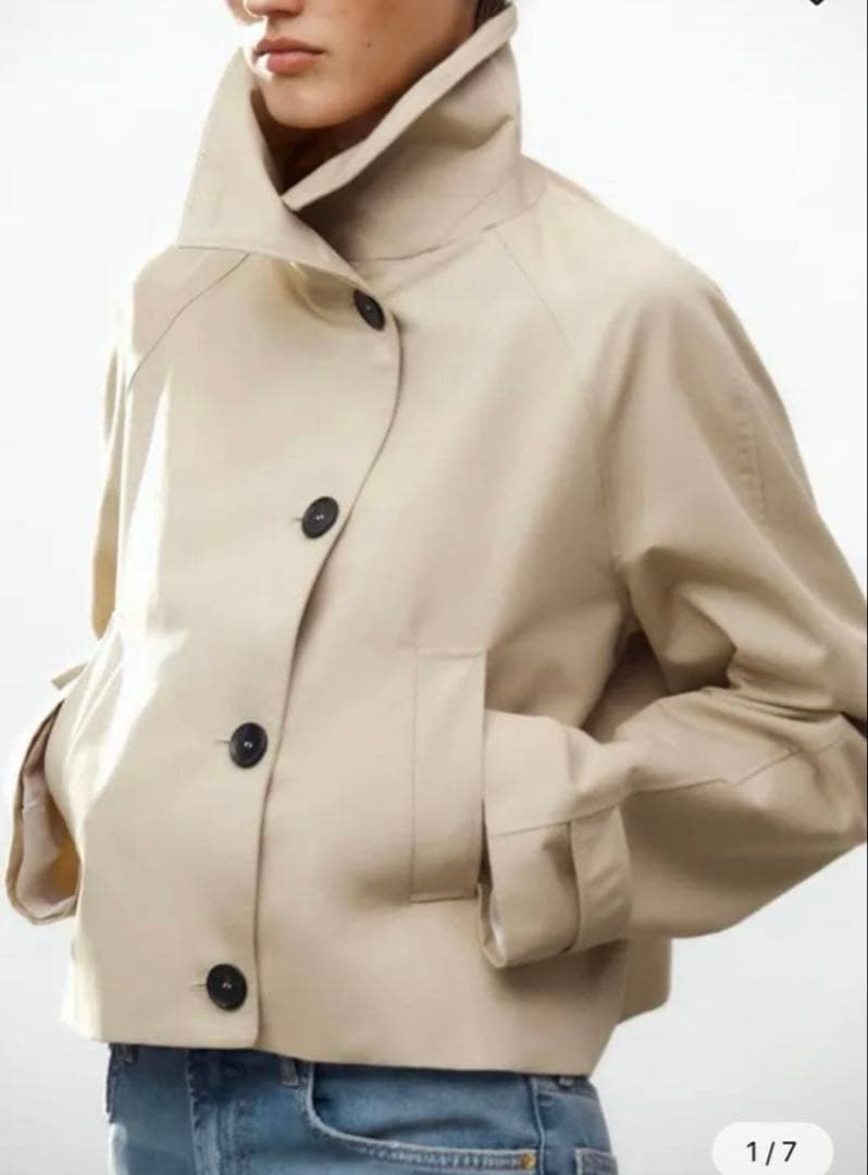 ZARA ZWコレクション ショートトレンチコート M