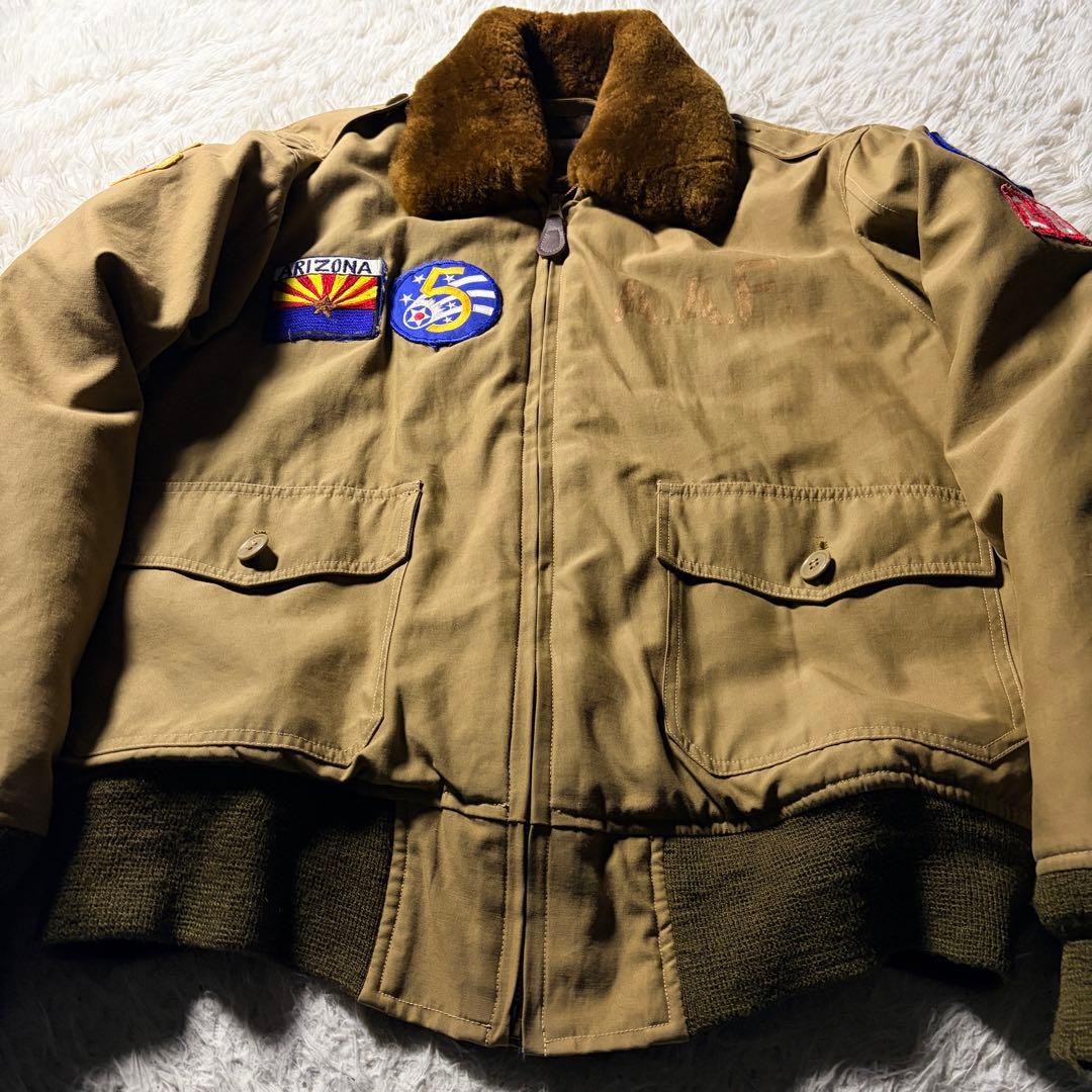 雰囲気抜群■CAB CLOTHING フライトジャケット　B-10 襟ボア　40