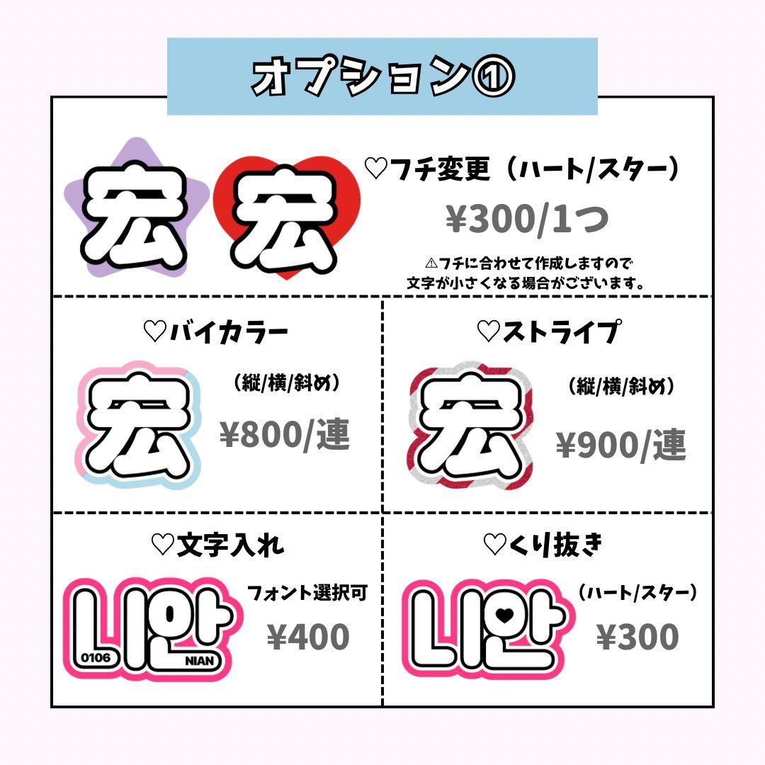 포⭐️ページ♡ネームボード うちわ文字 連結文字パネル オーダー