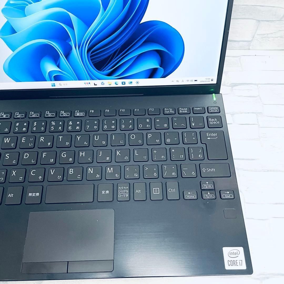 【美品】vaioノートPC 第10世代i7オフィス付 バッテリー良好 16GB