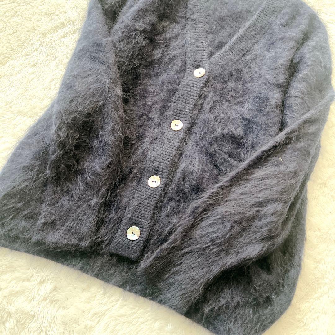 さ*か様 【美品】今期　LARUMファーカシミヤ100% カーディガン