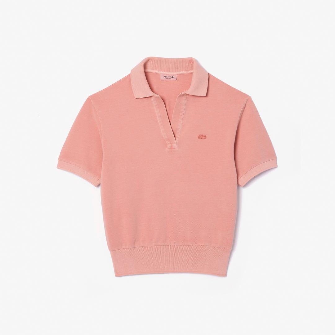 LACOSTE ラコステ ナチュラルダイスキッパーネックポロシャツ ブラウス