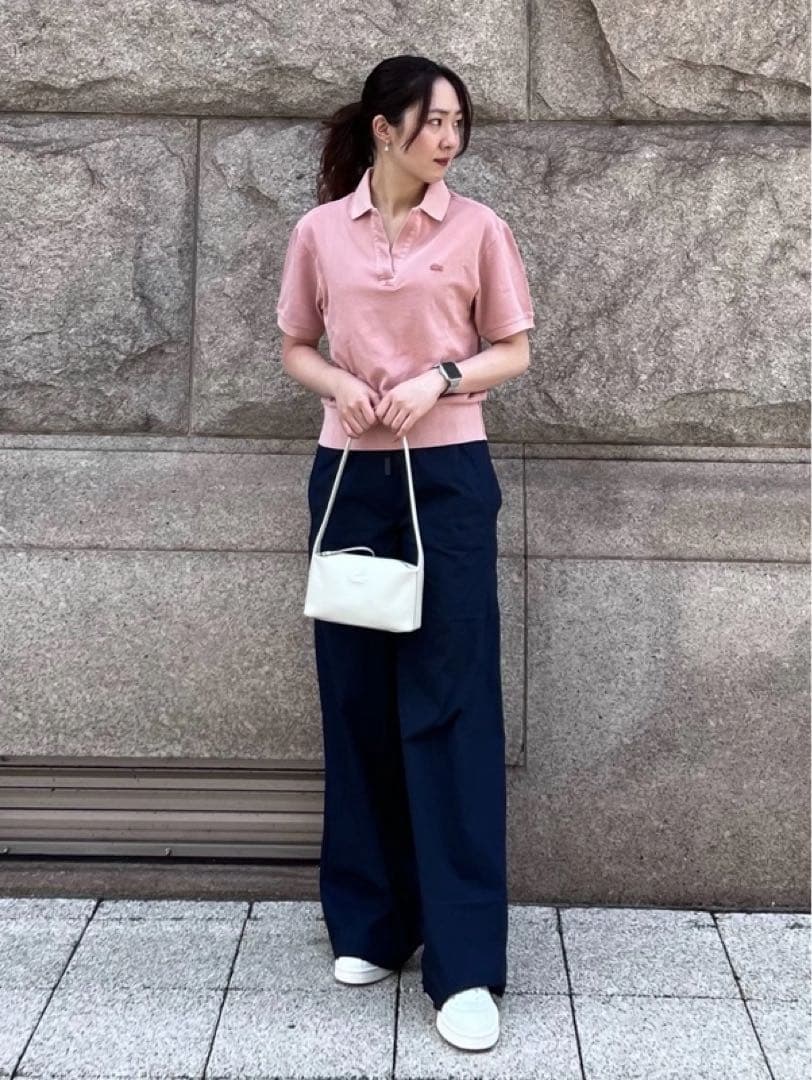 LACOSTE ラコステ ナチュラルダイスキッパーネックポロシャツ ブラウス