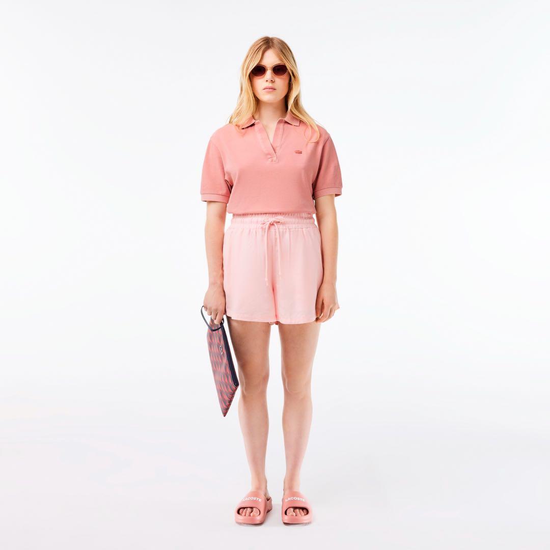 LACOSTE ラコステ ナチュラルダイスキッパーネックポロシャツ ブラウス