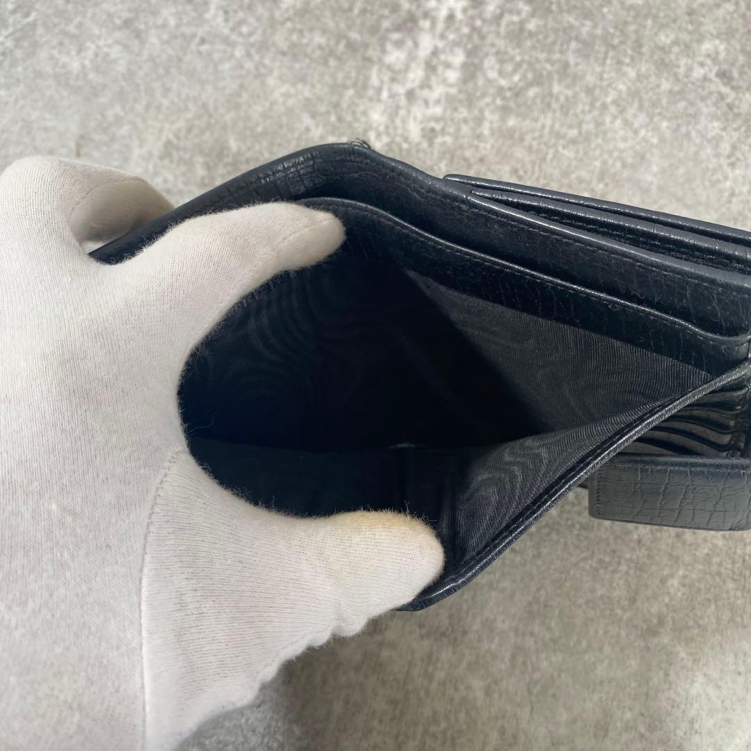 極美品　GUCCI グッチ シェリーライン GGロゴ 金具 レザー 二つ折り財布