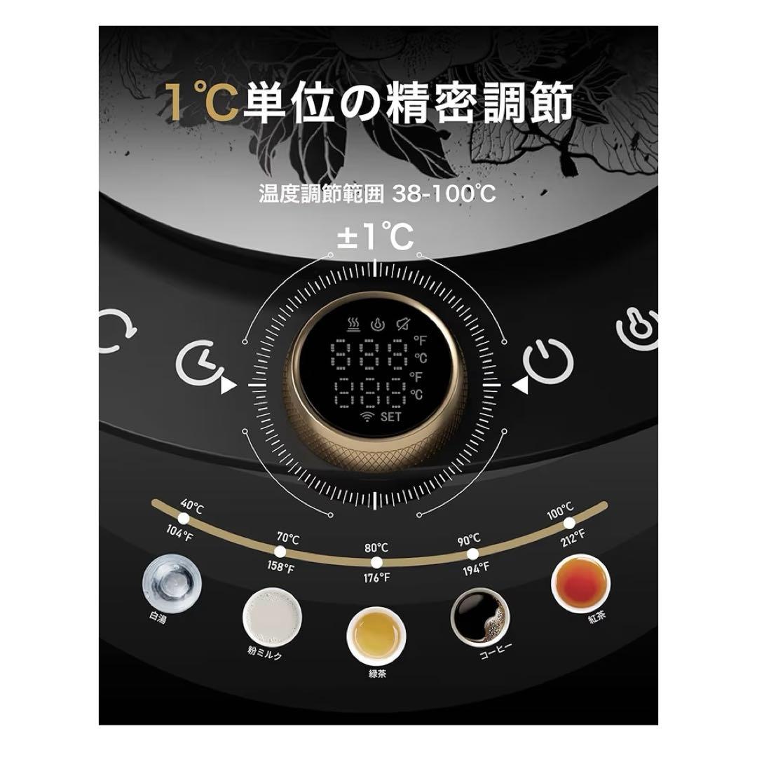 エペイオス(Epeios) 電気ケトル ドリップケトル 0.9L 1200W
