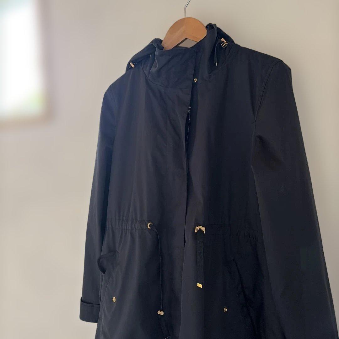 ANAYI ライナー付き モッズコート 38 ネイビー