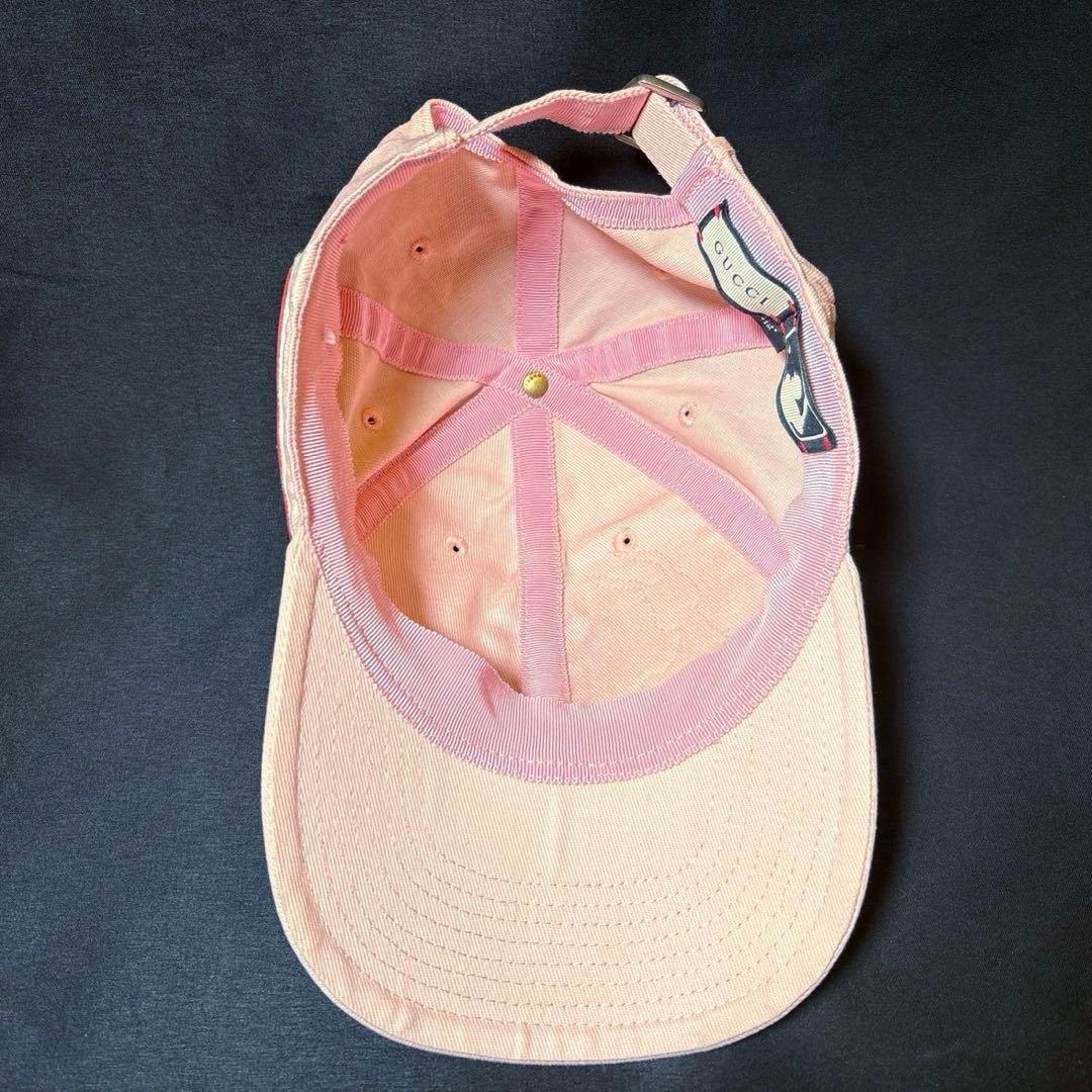 GUCCI グッチ NY ニューヨークヤンキース キャップ 帽子 ピンク うさぎ