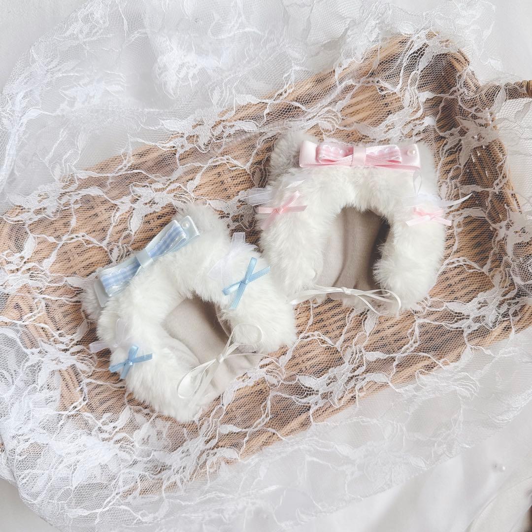 【まむ】にじぱぺっと ぬい服 10cm 帽子 被り物 着ぐるみ リボン