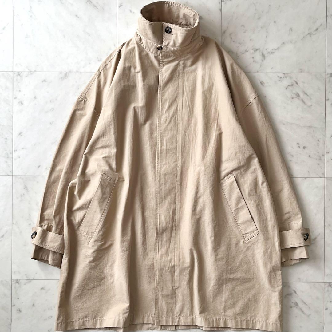 25SS美品＊DOORS ドアーズ スタンドカラーミドルコート M ベージュ