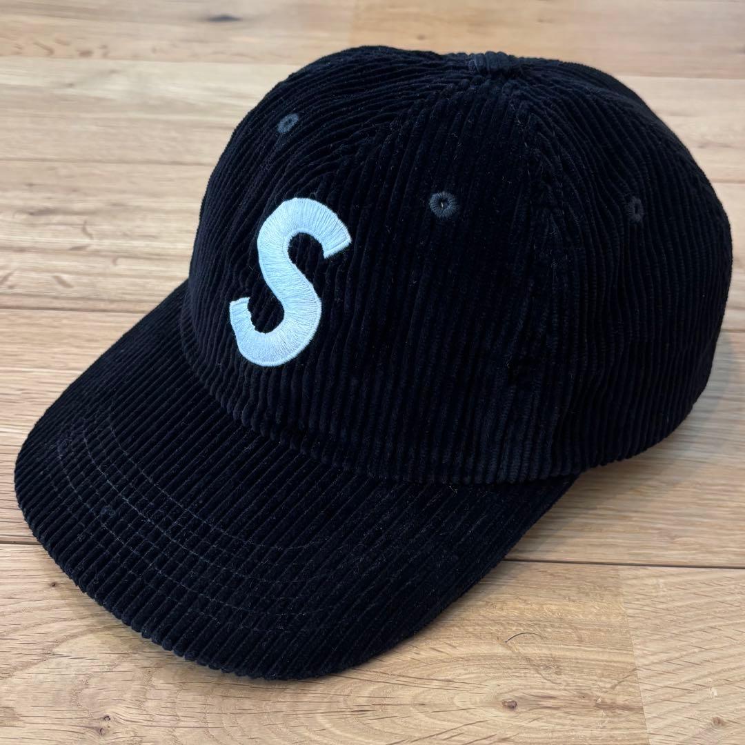 Supreme Corduroy S Logo 6-Panel 24FW 黒