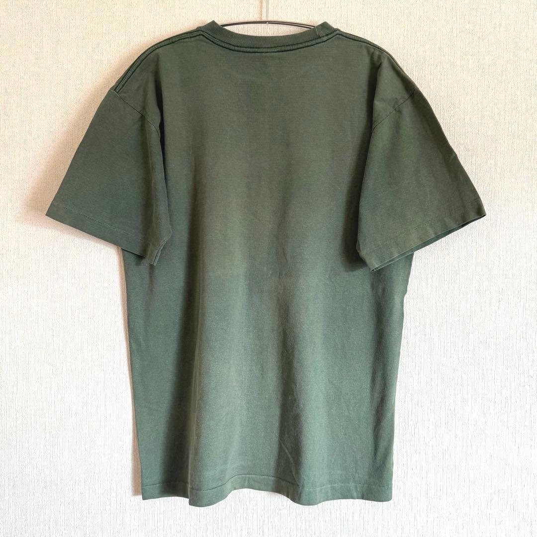 ステューシー　半袖Tシャツ　90sビンテージ前半　白タグ　ラスタカラー　Lサイズ