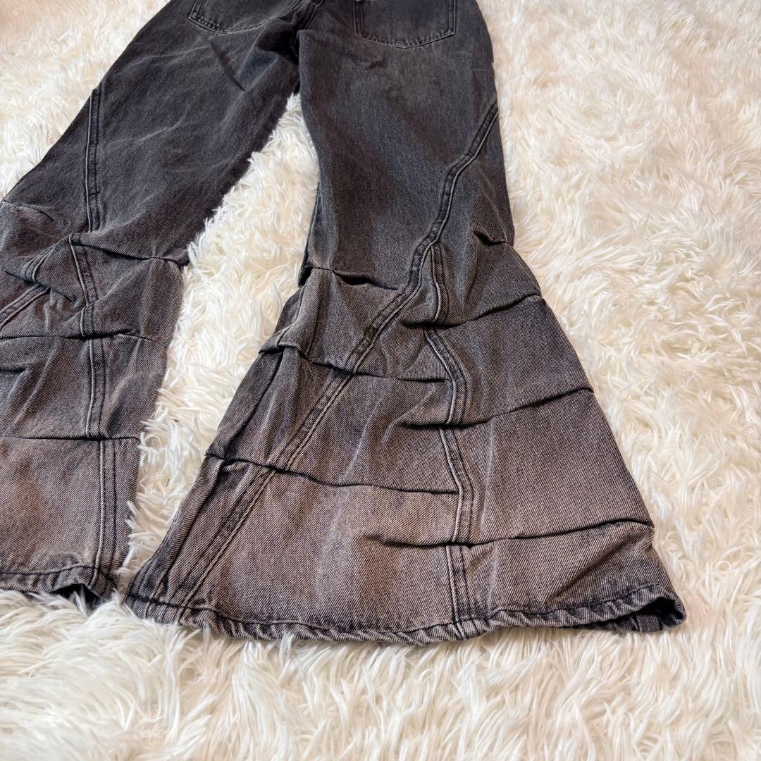 ダーリッチ ルーズクッションデニムパンツ BLK XSサイズ
