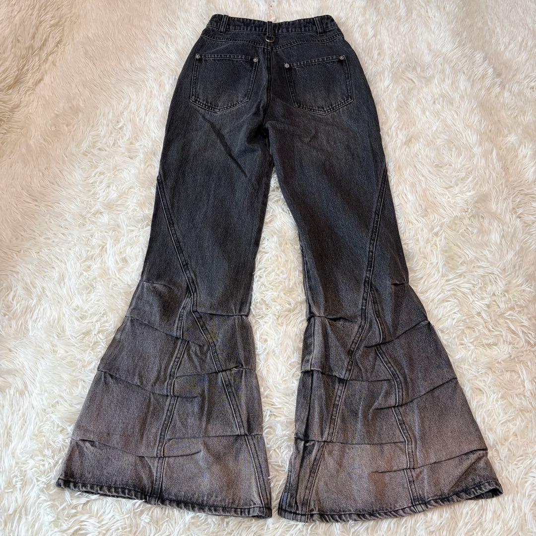 ダーリッチ ルーズクッションデニムパンツ BLK XSサイズ