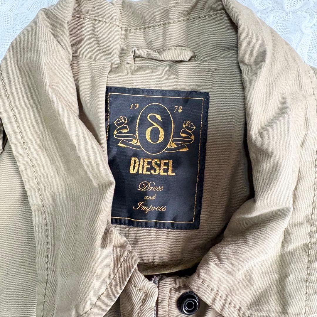 DIESEL カーキ ミリタリージャケット ビーズ ビジュー 00s y2k