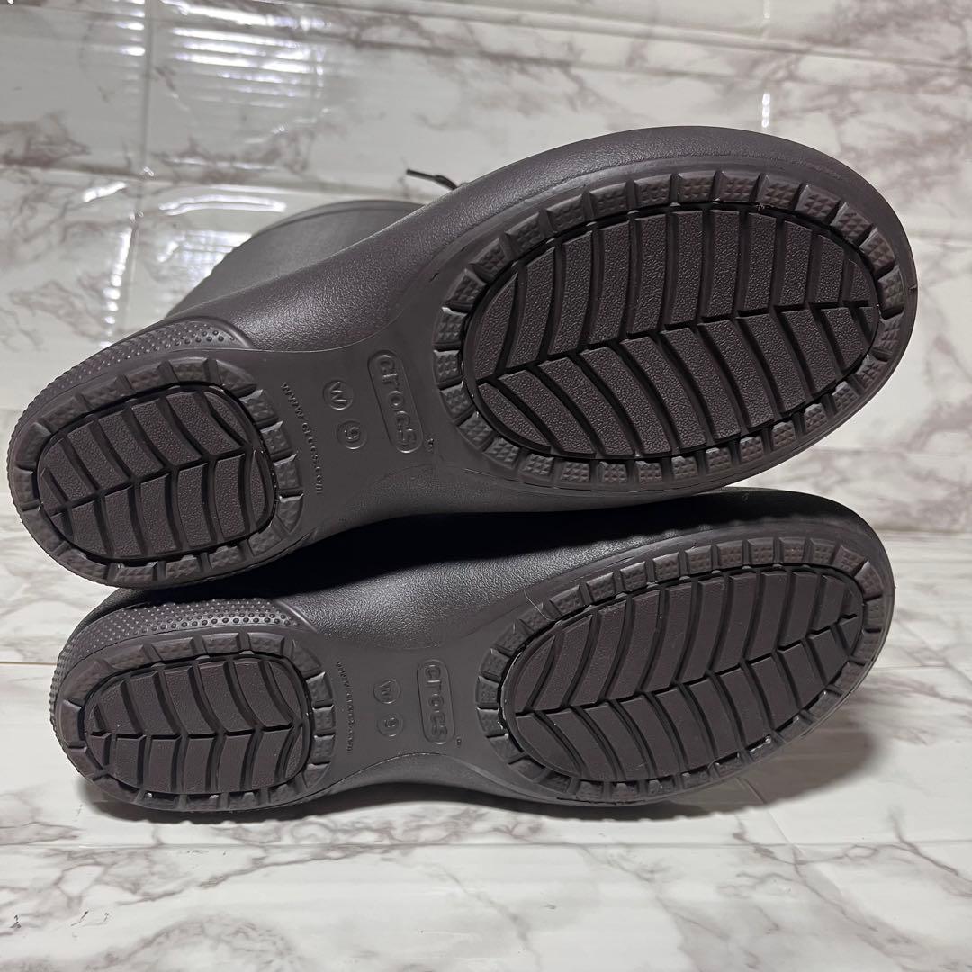 未使用✨クロックス　防水軽量レインブーツ　W9 25 小さめ　crocs