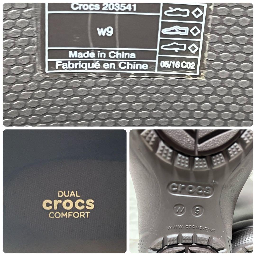 未使用✨クロックス　防水軽量レインブーツ　W9 25 小さめ　crocs