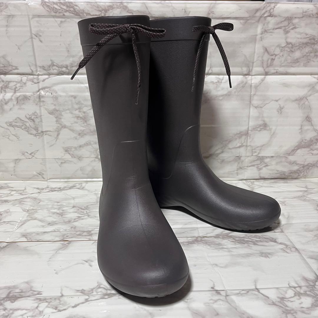 未使用✨クロックス　防水軽量レインブーツ　W9 25 小さめ　crocs