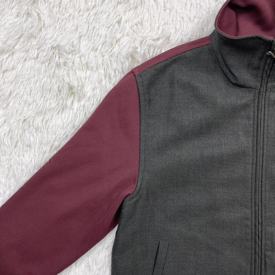 Puma／プーマ エルボーパッチ付 トラックジャケット ジャージ ヘリンボーン