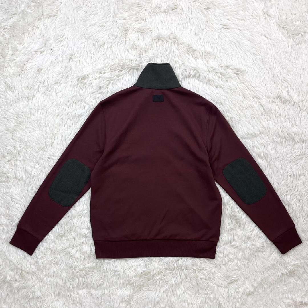 Puma／プーマ エルボーパッチ付 トラックジャケット ジャージ ヘリンボーン