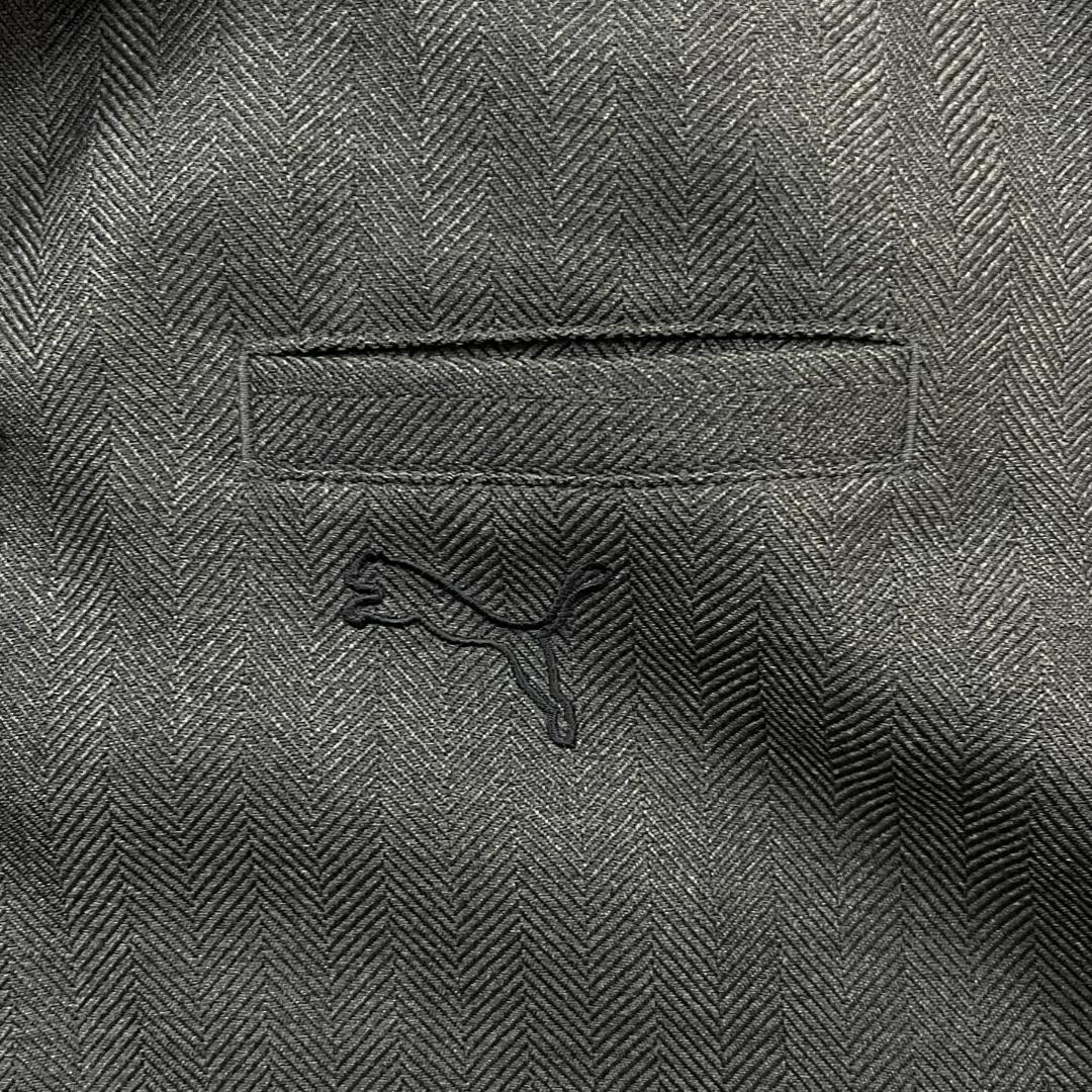 Puma／プーマ エルボーパッチ付 トラックジャケット ジャージ ヘリンボーン