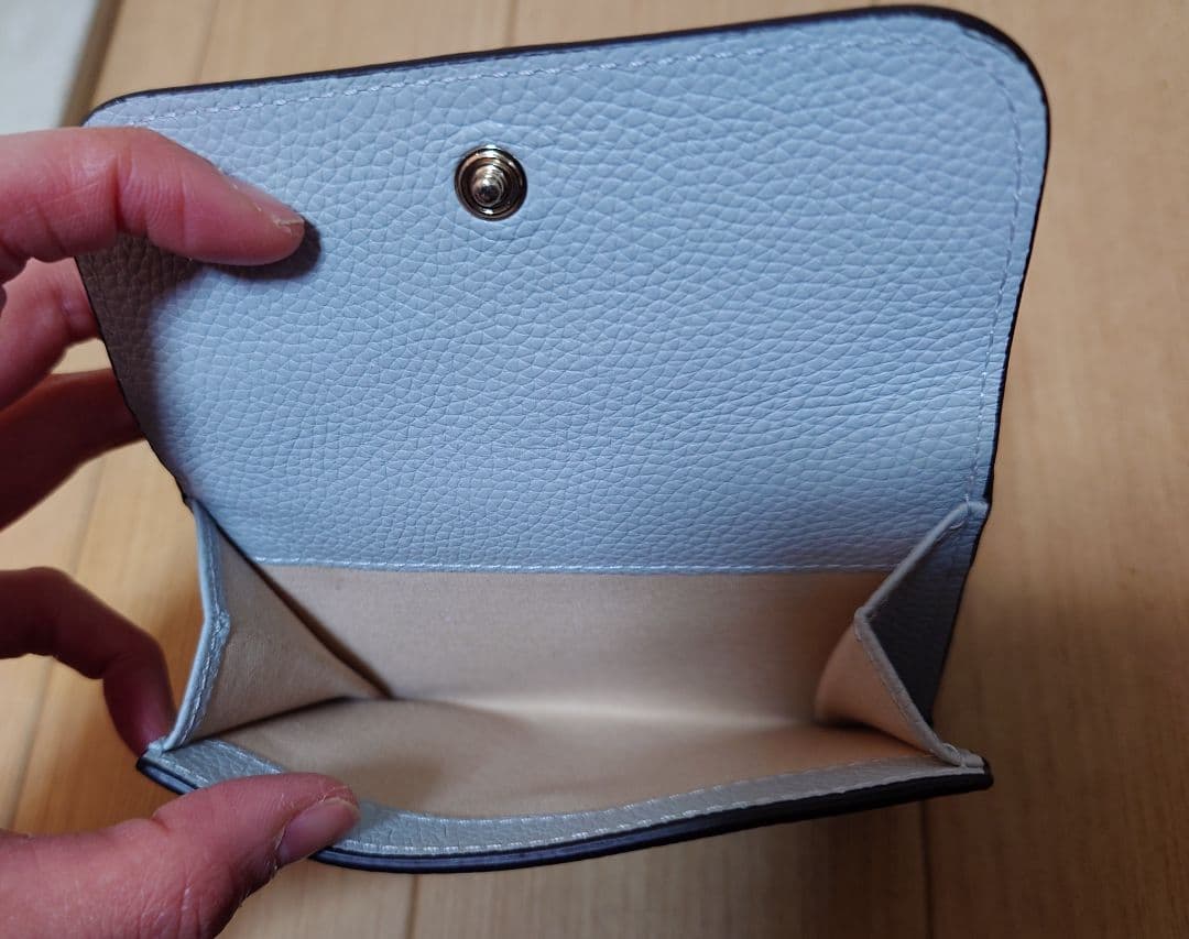 Chloe　財布　Alphabetスモールトリフォールド　Aqua Grey