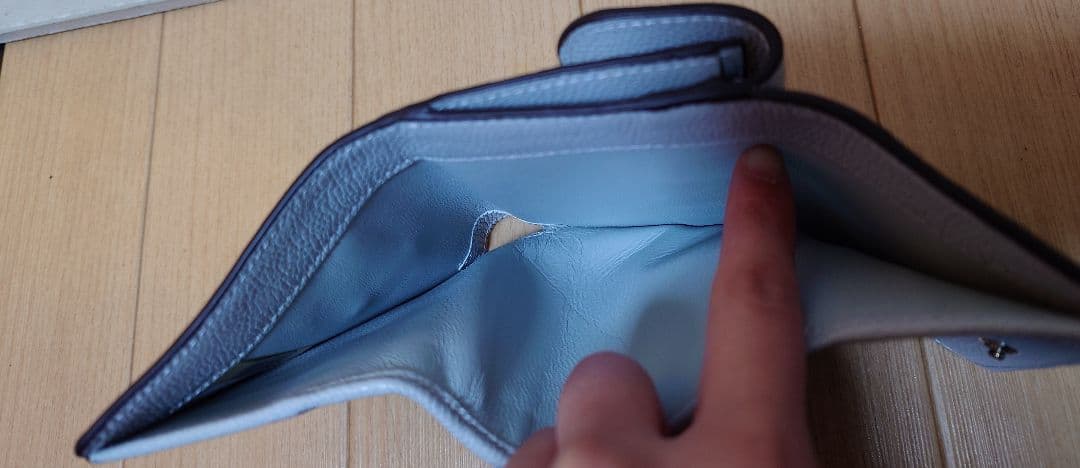 Chloe　財布　Alphabetスモールトリフォールド　Aqua Grey