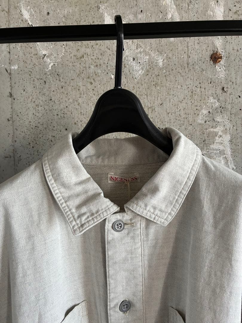 貴重　新品　niceness m.coxon XL デニムジャケット　シャツ