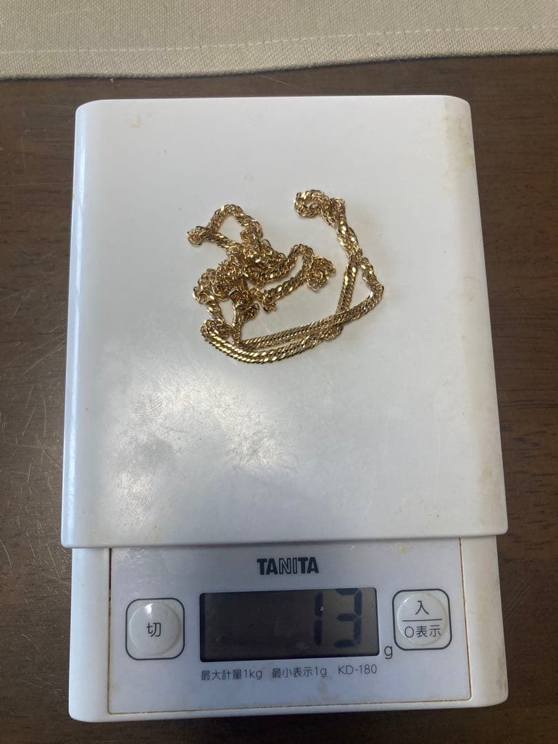 喜平K18 12面トリプルネックレス