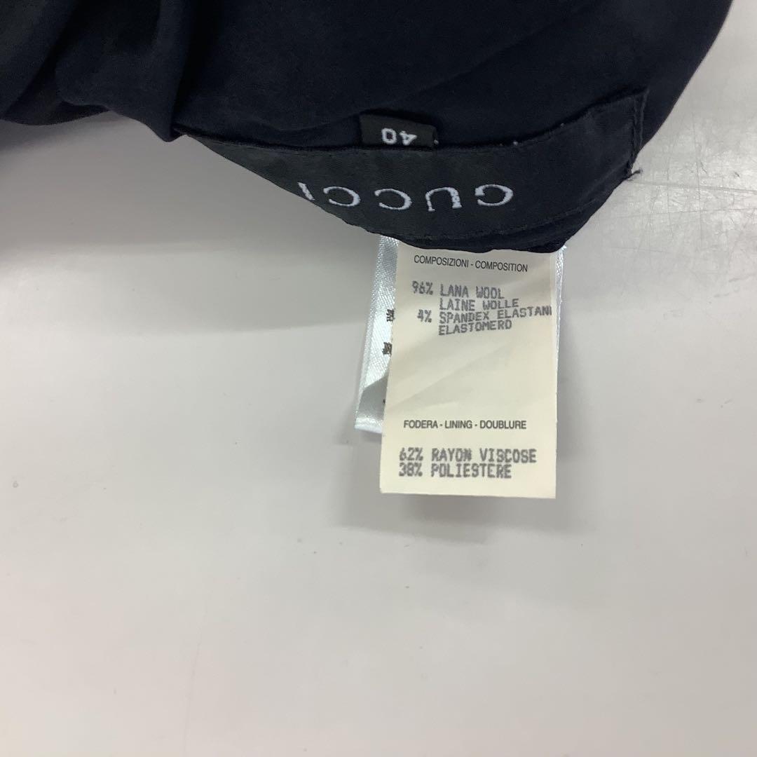 美品 【40】GUCCI グッチ テーラードジャケット ブラック イタリア製