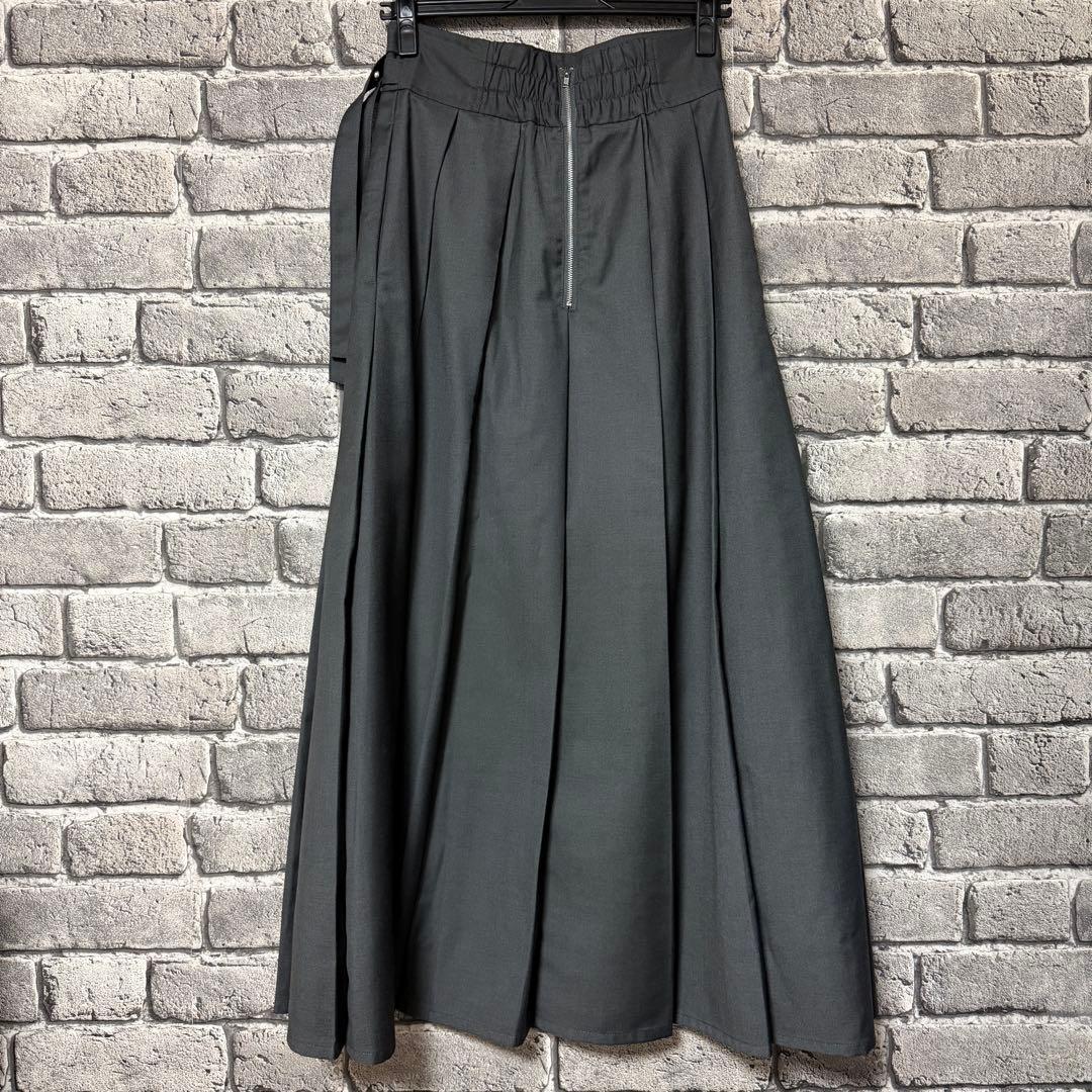 【美品】HARE　プリーツスリットスカート　グレー