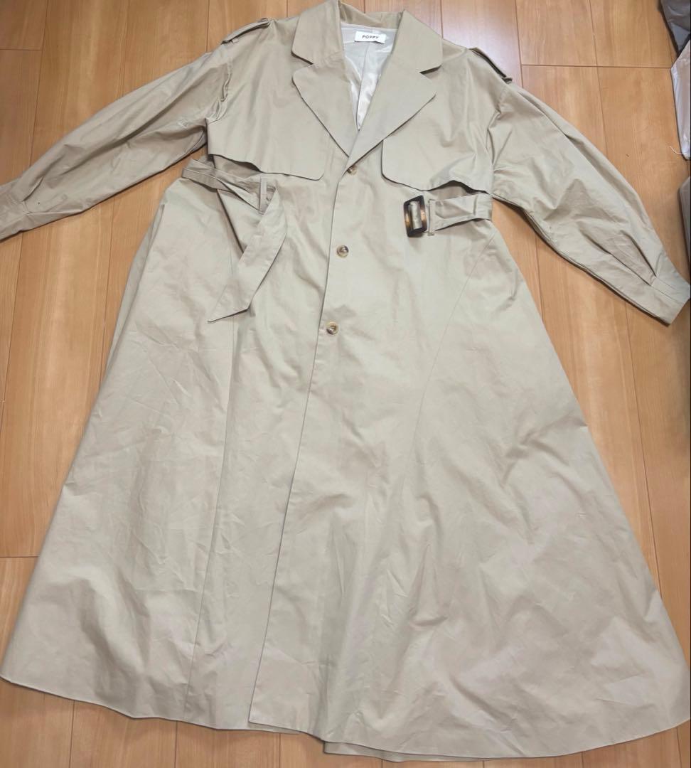 POPPY FLARED TRENCH CORT あさぎーにょトレンチコート　春