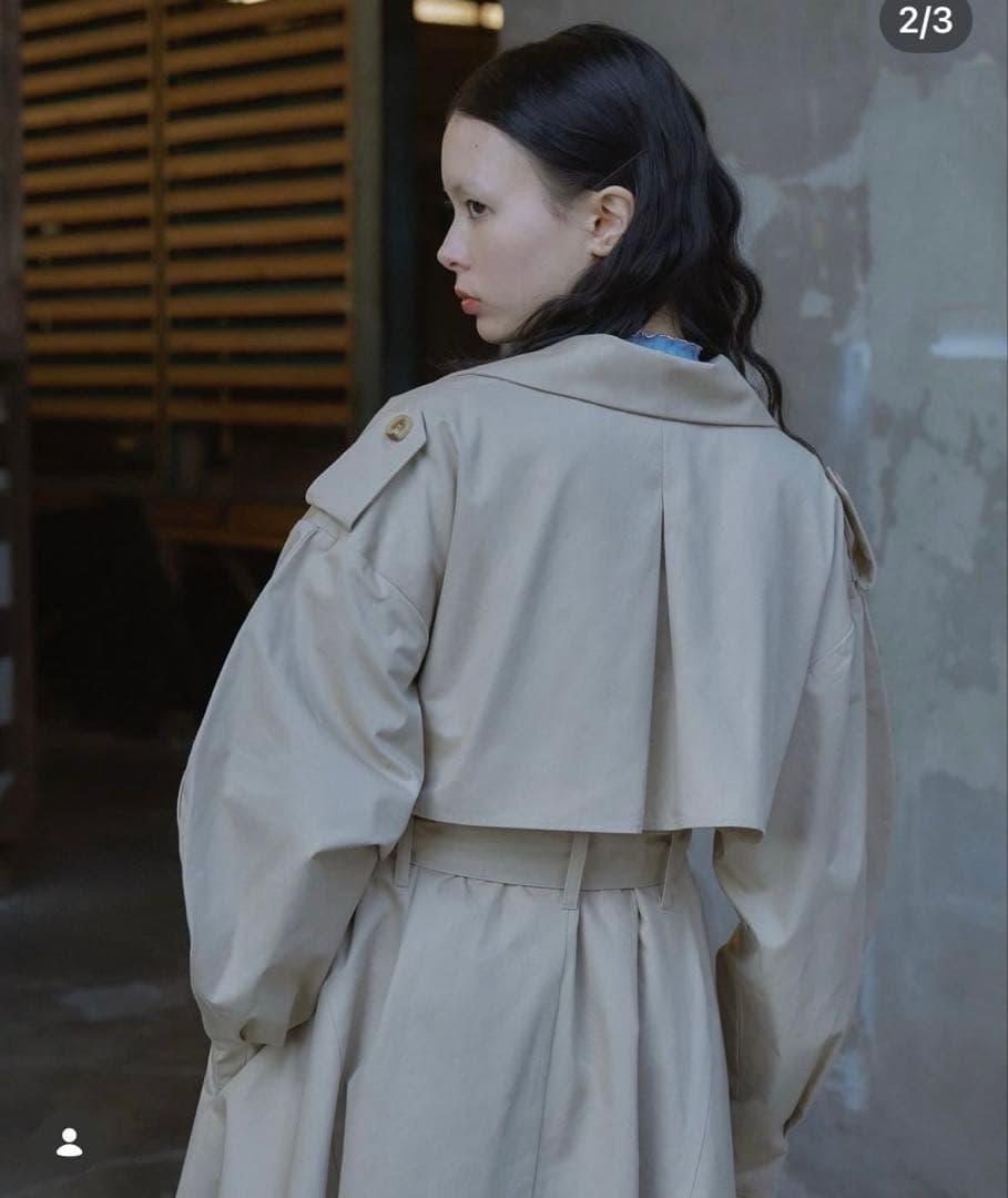 POPPY FLARED TRENCH CORT あさぎーにょトレンチコート　春