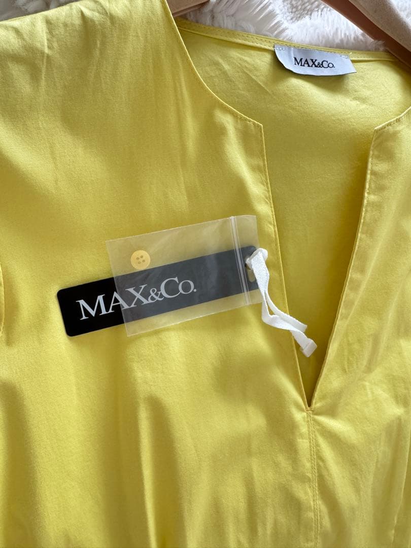 MAX&Co リボンワンピ 36 イエロー