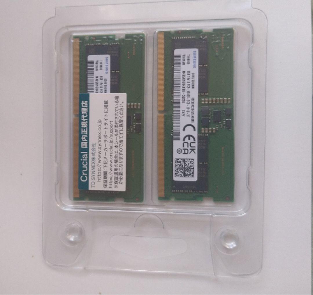 M*M様 SAMSUNG ゲーミングノートPCメモリ(2×8GB)DDR5-48