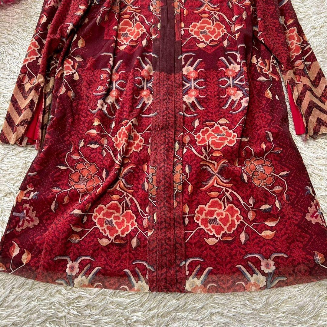 【大きいサイズ✨美品】ヴィヴィアンタム　膝丈ワンピース　花柄　パワーネット　XL