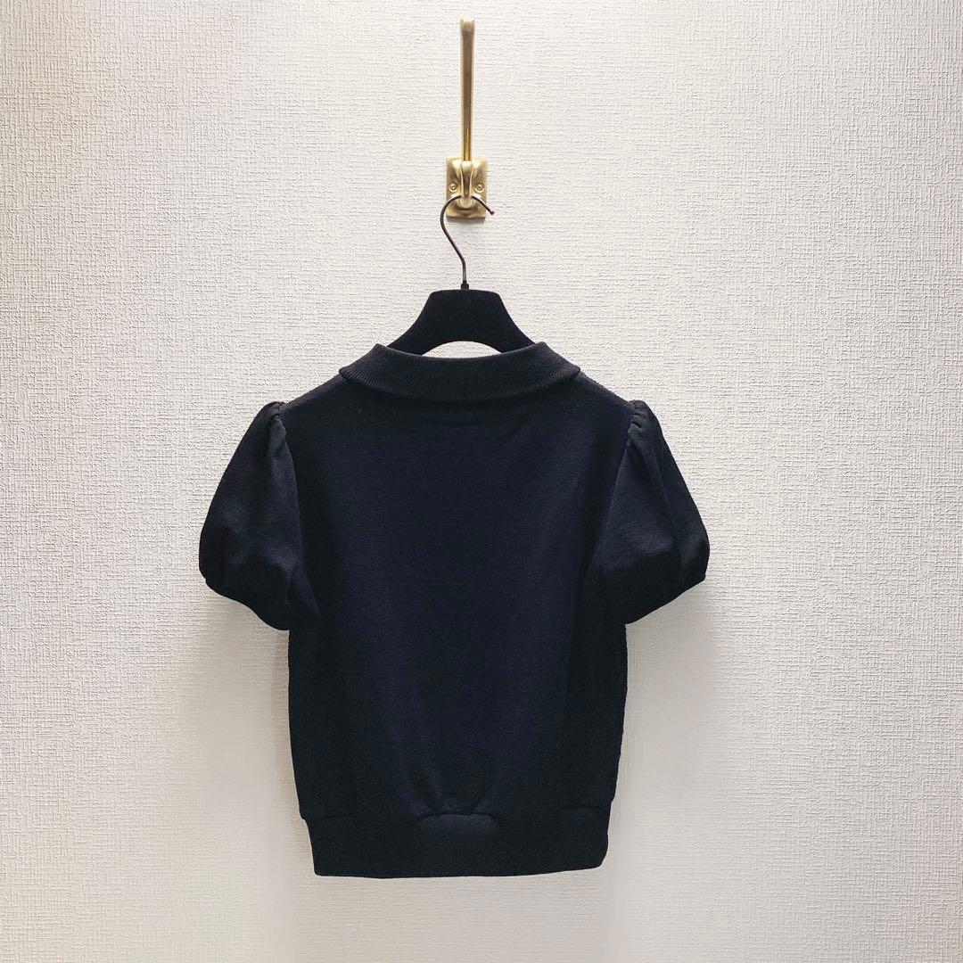 Rene ビジュー　フロントレース　ジップ　カーディガン　ニット　トップス