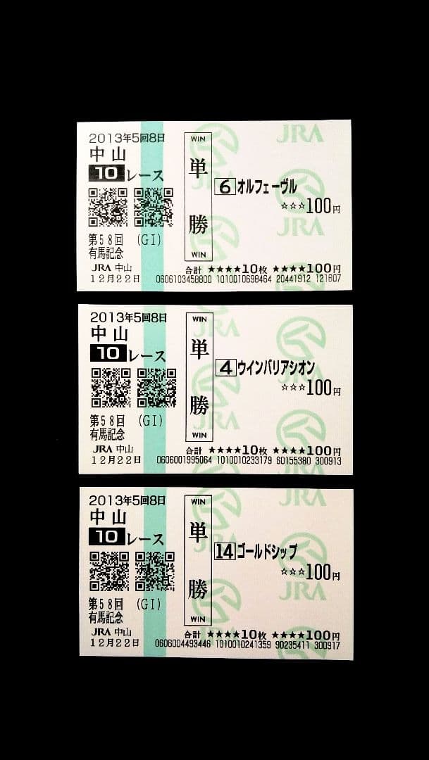 ナリタブライアン　レプリカゼッケン　有馬記念 他