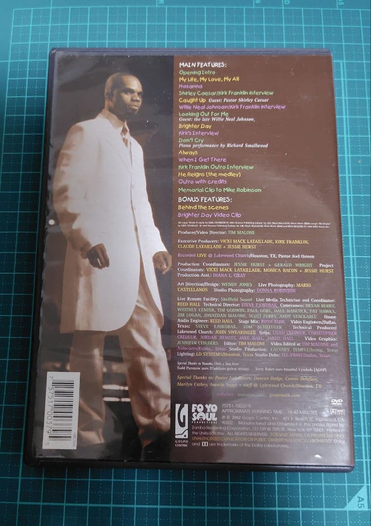 Kirk Franklin LIVE DVD Rebirth 海外版