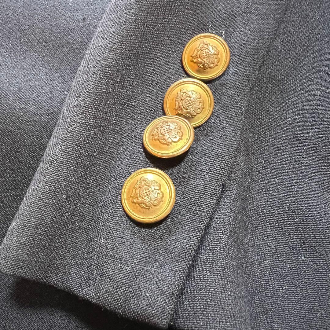 ラルフローレン 紺ブレ 金ボタン ダブル エンブレム USA製