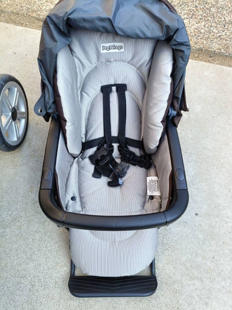 Peg Perego 双子用ベビーカー グレー/ブラック　双子用バギー説明書付き