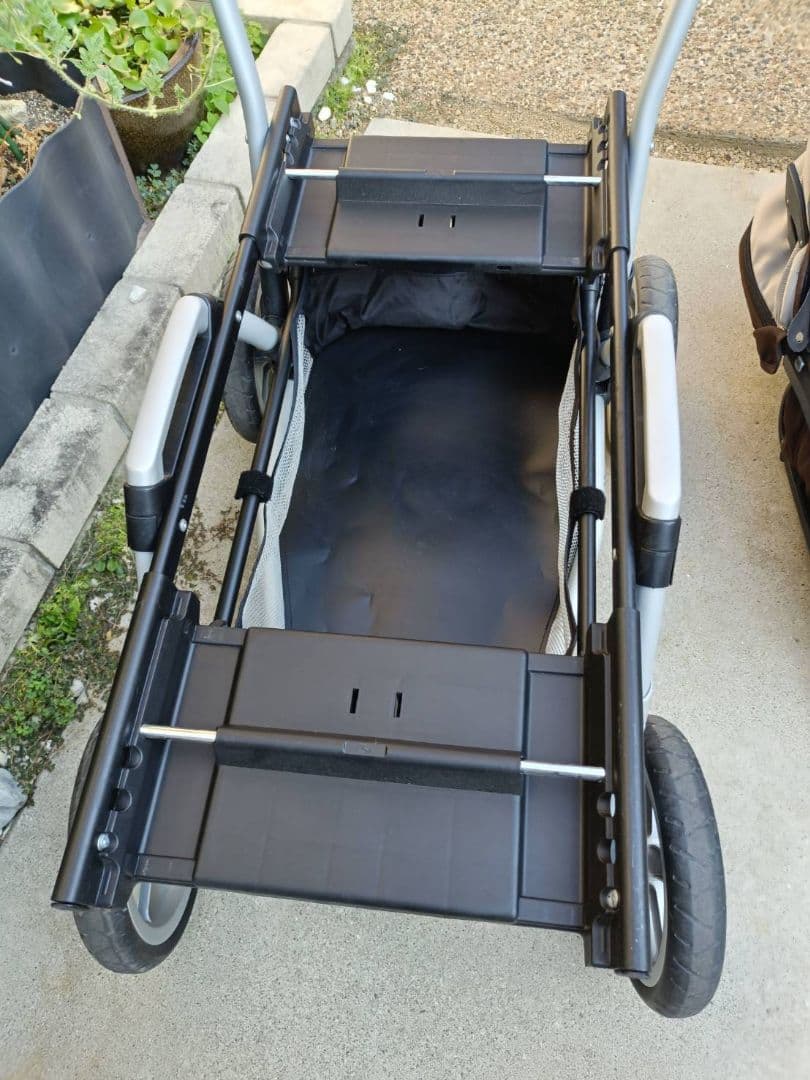 Peg Perego 双子用ベビーカー グレー/ブラック　双子用バギー説明書付き