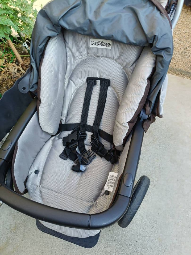 Peg Perego 双子用ベビーカー グレー/ブラック　双子用バギー説明書付き