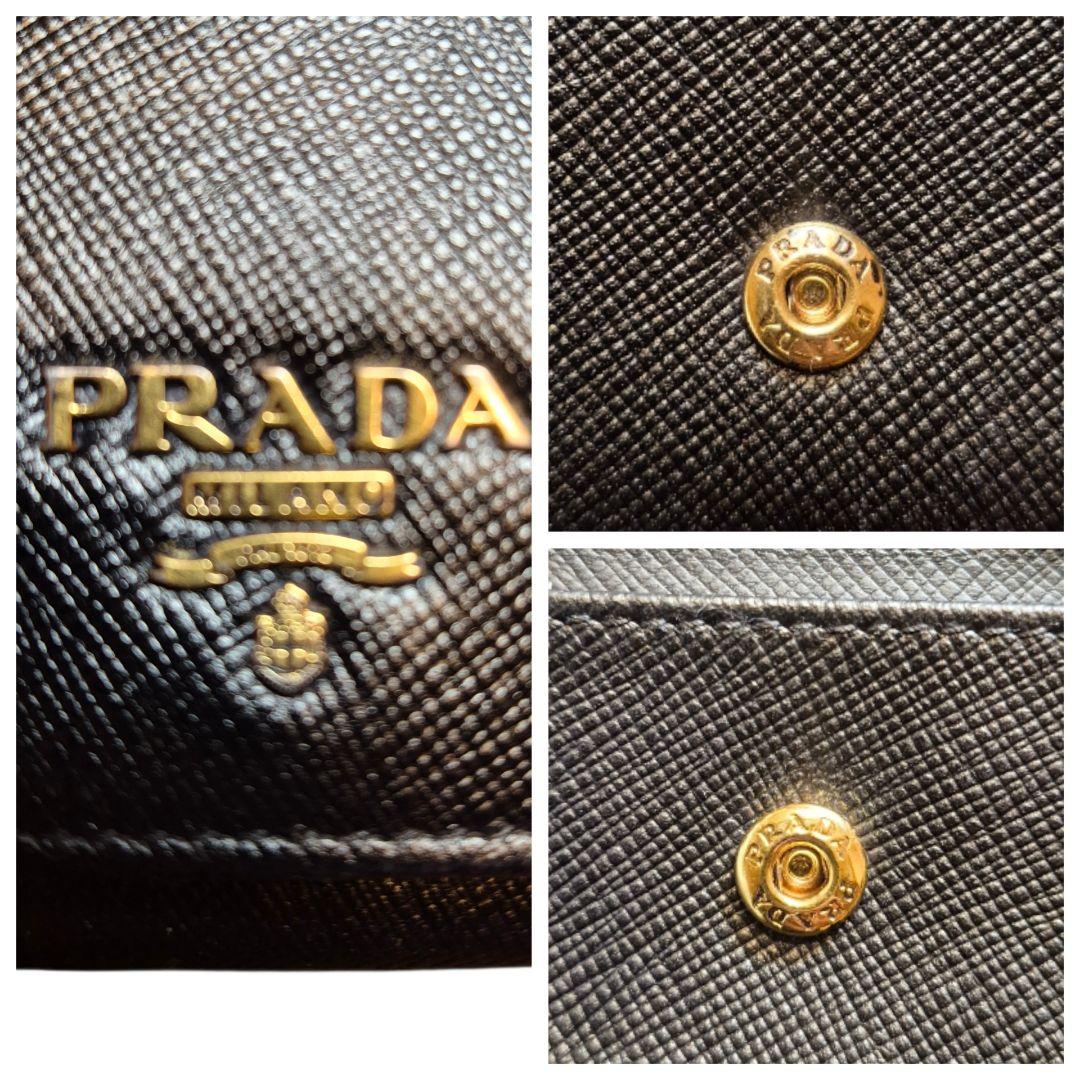 ＰＲＡＤＡ　プラダ　サフィアーノ　ゴールド金具　三つ折り財布 a